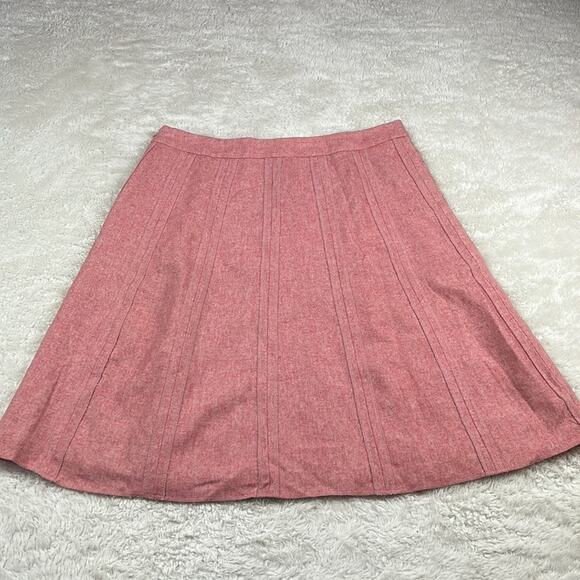 Merona pink carnation wool blend a line skirt, size 6 - Picture 2 of 6